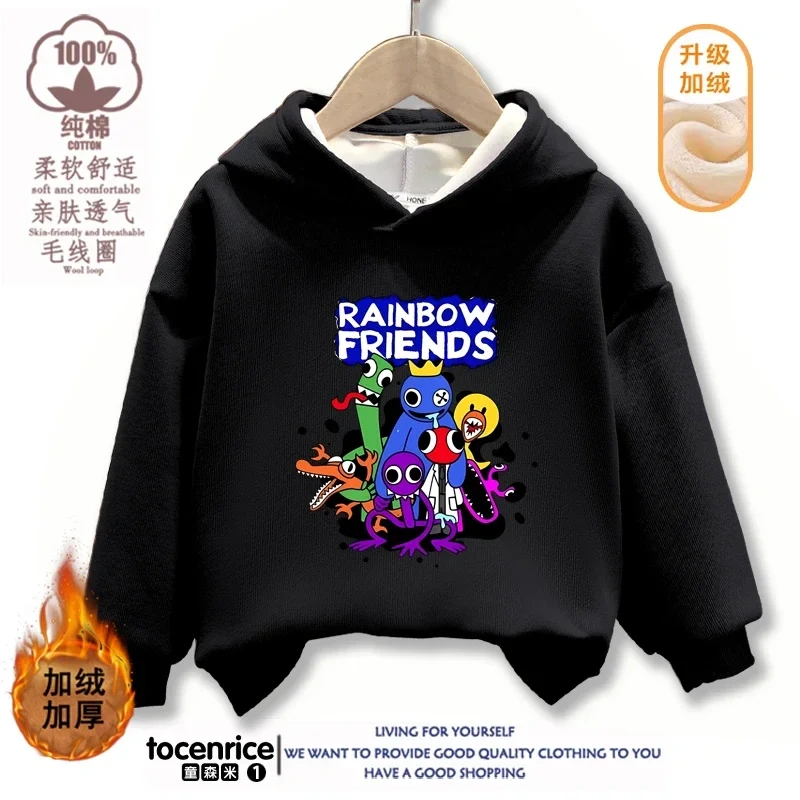 Rainbowd Friends Hoodies Kids Pullover Printed Hooded Sweatshirt Boys Girls Tops Kawaii Outwear Sudadera Children Clothes