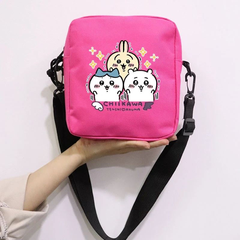 Cartoon Cute Chiikawa School Bag Peripheral Oblique Bag Small Square Bag One Shoulder Oblique Backpack for Boy and Girls