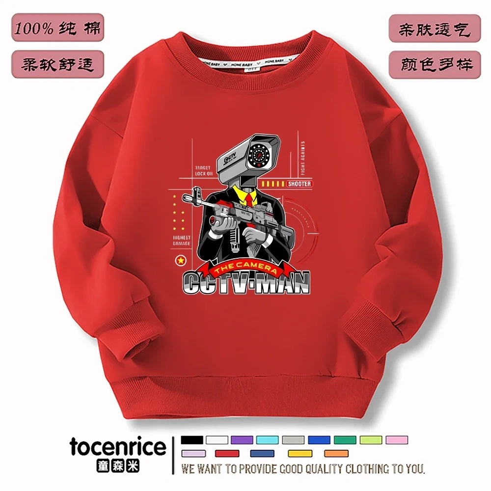 Game Skibidi Toilet Hoodies Print Sweatshirts Men Women Hooded Oversize Hoodie Fashion Kids Pullover long sleeves Sweatshirts