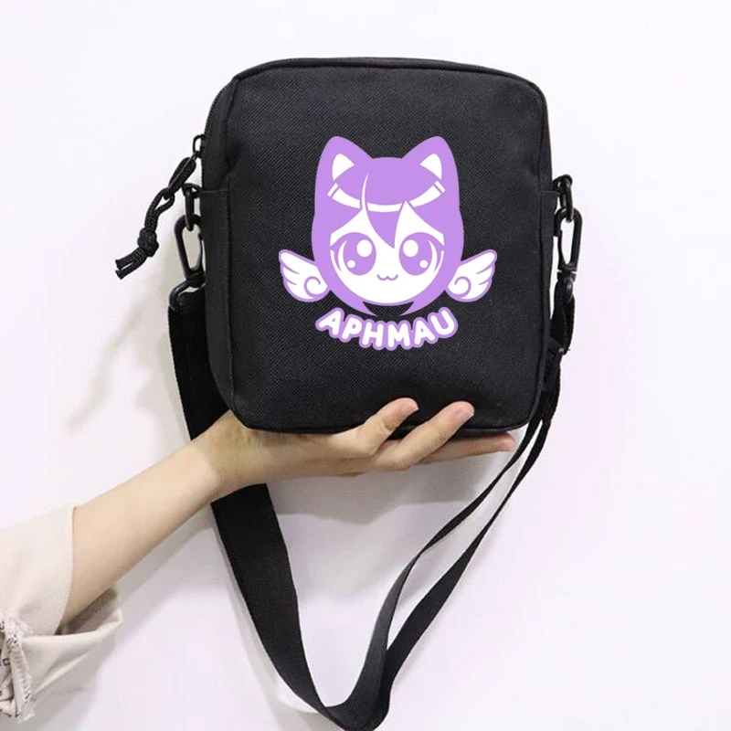 Cartoon Cute Aphmau School Bag Peripheral Oblique Bag Small Square Bag One Shoulder Oblique Backpack for Boy and Girls