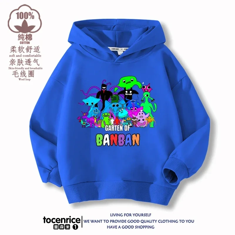 Game Garten of Banban VI Print Hoodies Kids Pullover Printed Hooded Sweatshirt  Girls Pink Tops Kawaii Outwear Children Clothes