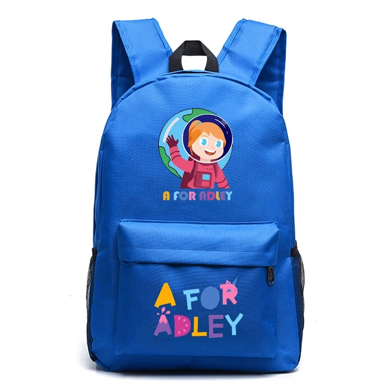 A for Adley Schoolbag Student Daily Backpack Boys Girls Cartoon Rucksack Kids Bookbag Back To School Gift Travel Daypack