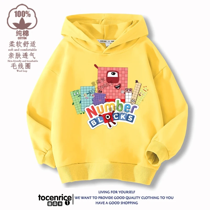 Children's Clothing Game Numberblocks Hoodies Kids Pullover Casual Kids Sweatshirt Boy Girl Autumn Long Sleeve Hoodie Streetwear