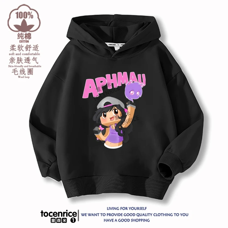 New Cartoon Aphmau Hoodies for Boys Girls Teenager Streetwear Children 2D Print Hoodie Sweatshirts Kids Pullover Tops Sudaderas
