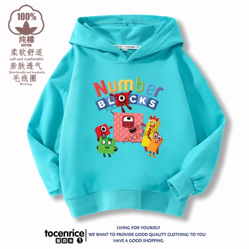 Children's Clothing Game Numberblocks Hoodies Kids Pullover Casual Kids Sweatshirt Boy Girl Autumn Long Sleeve Hoodie Streetwear