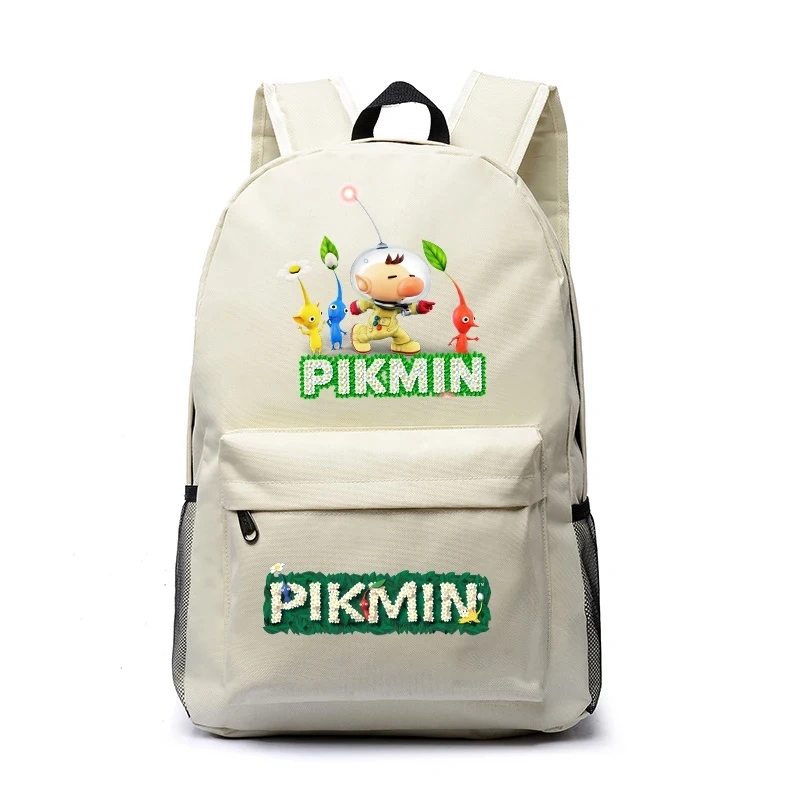 Pikmin Backpacks Boys Girls Bookbag Students School Bags Cartoon Kids Rucksack Laptop Rucksack Shoulder Bag Large Capacity