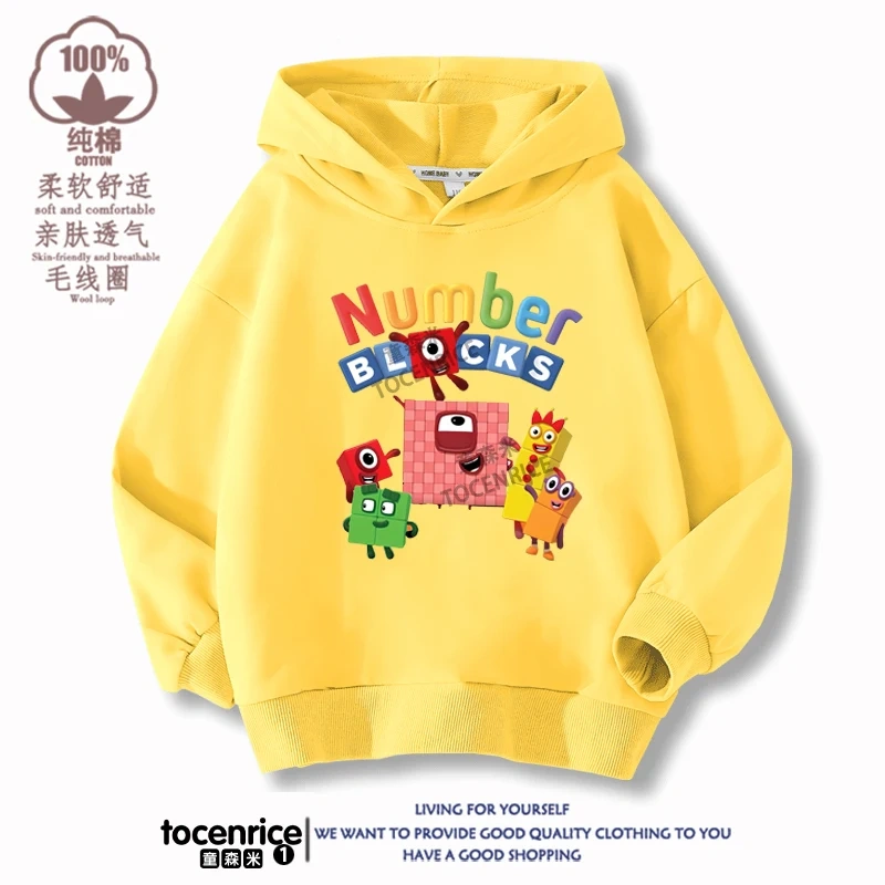 Children's Clothing Game Numberblocks Hoodies Kids Pullover Casual Kids Sweatshirt Boy Girl Autumn Long Sleeve Hoodie Streetwear