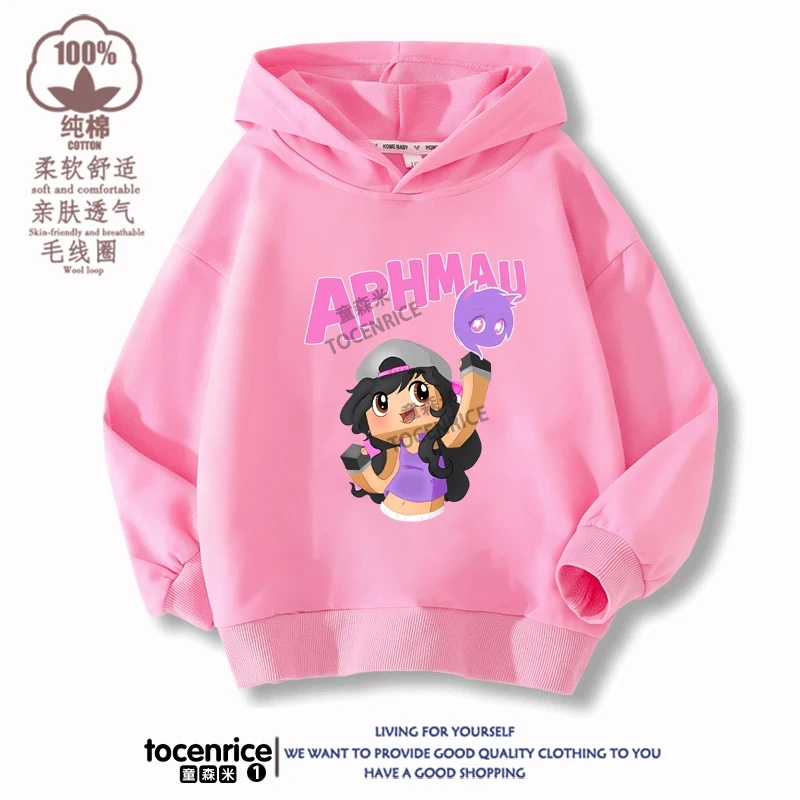 New Cartoon Aphmau Hoodies for Boys Girls Teenager Streetwear Children 2D Print Hoodie Sweatshirts Kids Pullover Tops Sudaderas