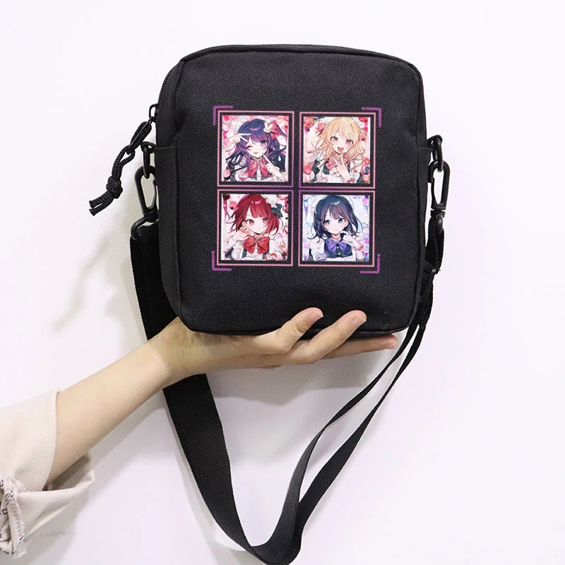 Anime Oshi No Ko Printing School Bag Peripheral Oblique Bag Small Square Bag One Shoulder Oblique Backpack for Boy and Girls