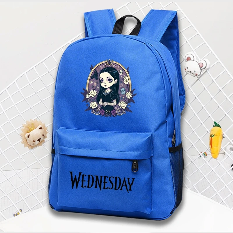 Wednesday Addams Backpack Nevermore Academy Primary Middle School Students Boys Girls Schoolbag Oxford Laptop Backpack