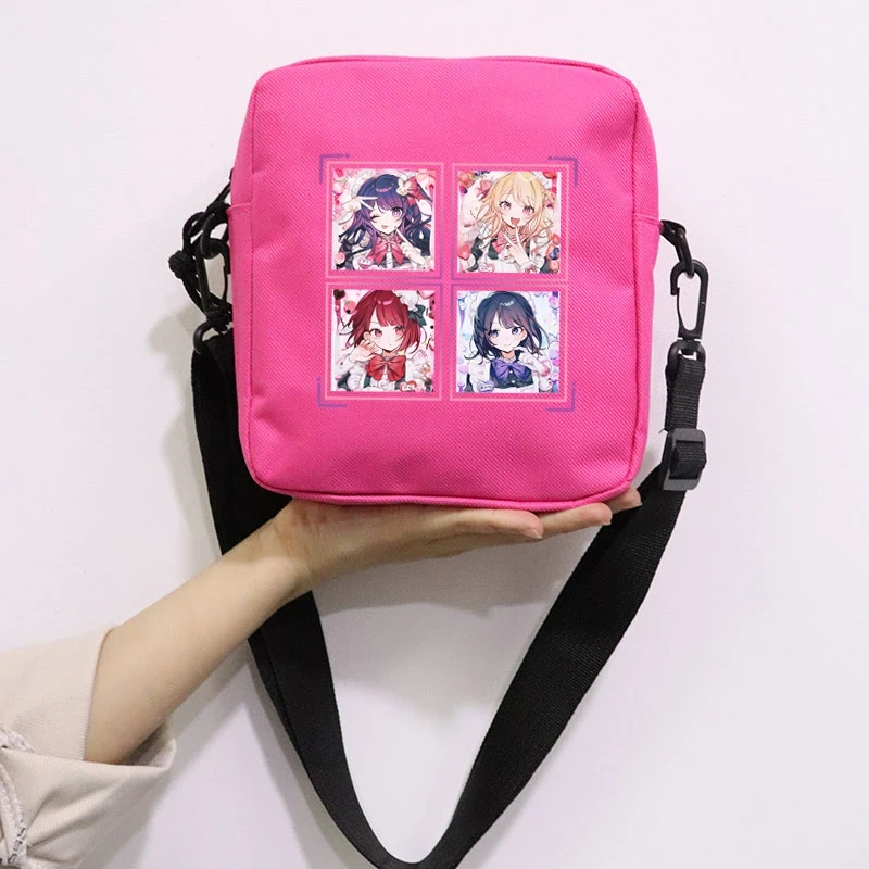 Anime Oshi No Ko Printing School Bag Peripheral Oblique Bag Small Square Bag One Shoulder Oblique Backpack for Boy and Girls