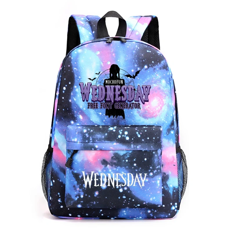 Wednesday Addams Backpack Nevermore Academy Primary Middle School Students Boys Girls Schoolbag Oxford Laptop Backpack