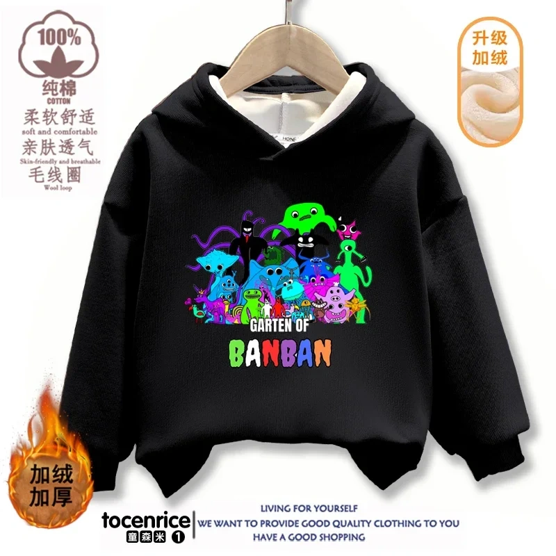 Game Garten of Banban VI Print Hoodies Kids Pullover Printed Hooded Sweatshirt  Girls Pink Tops Kawaii Outwear Children Clothes