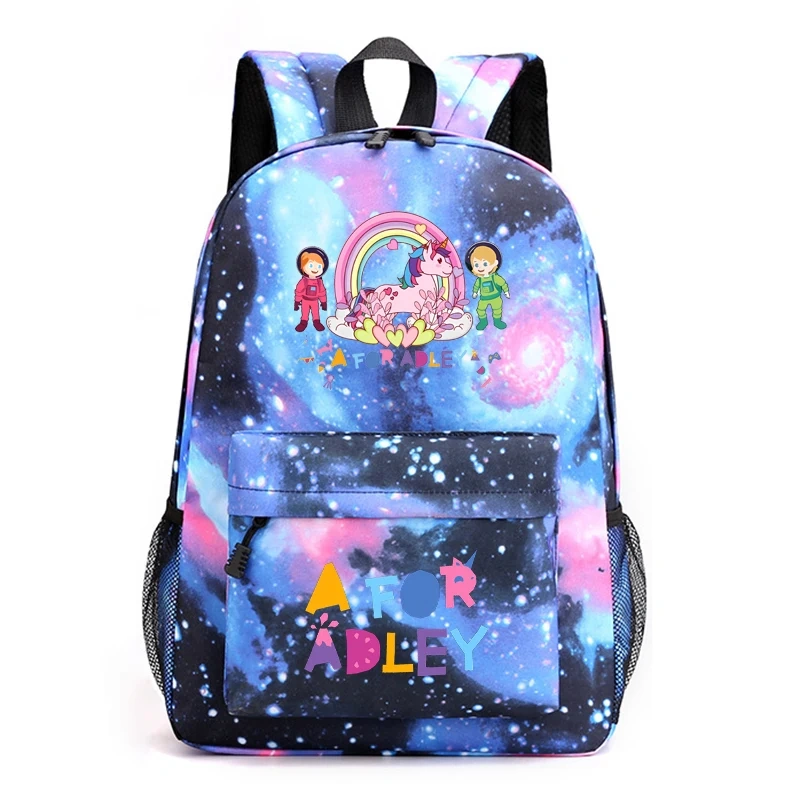 A for Adley Schoolbag Student Daily Backpack Boys Girls Cartoon Rucksack Kids Bookbag Back To School Gift Travel Daypack