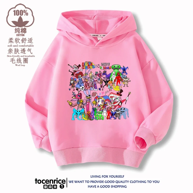 Game The Amazing Digital Circus Jax Pomni Kids Funny Hoodie Children's Clothing Jacket Kids Clothes Boys Girls Sweatshirt