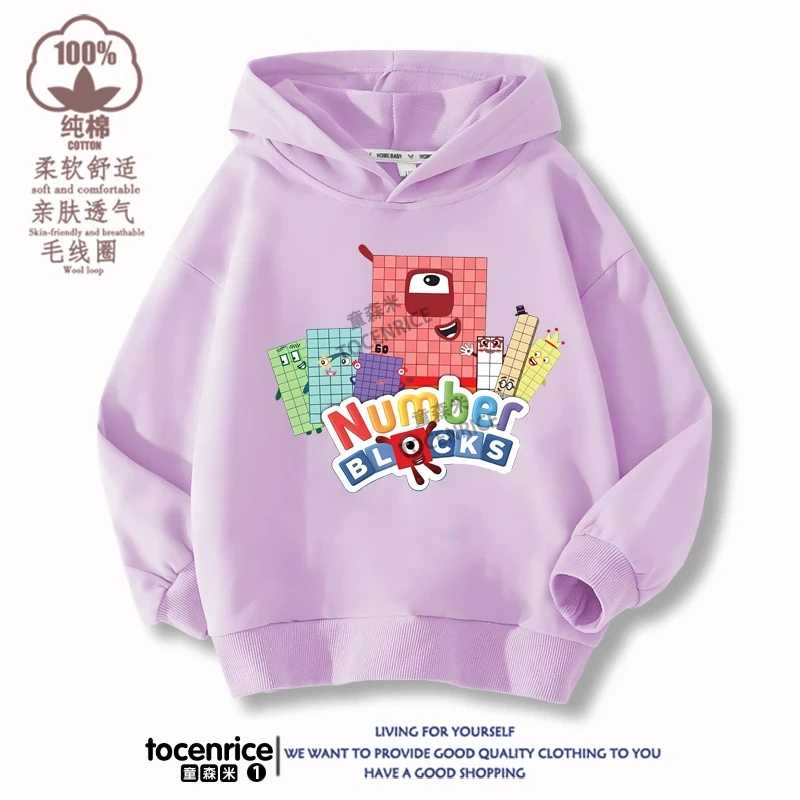 Children's Clothing Game Numberblocks Hoodies Kids Pullover Casual Kids Sweatshirt Boy Girl Autumn Long Sleeve Hoodie Streetwear