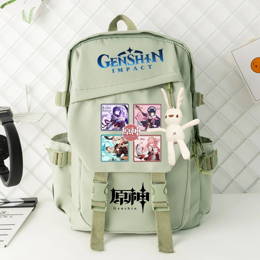 Genshin Impact Backpack Machila Student School Bag Cosplay Gotoh Hitori Shoulder Laptop Travel Backpacks for Kids Teens