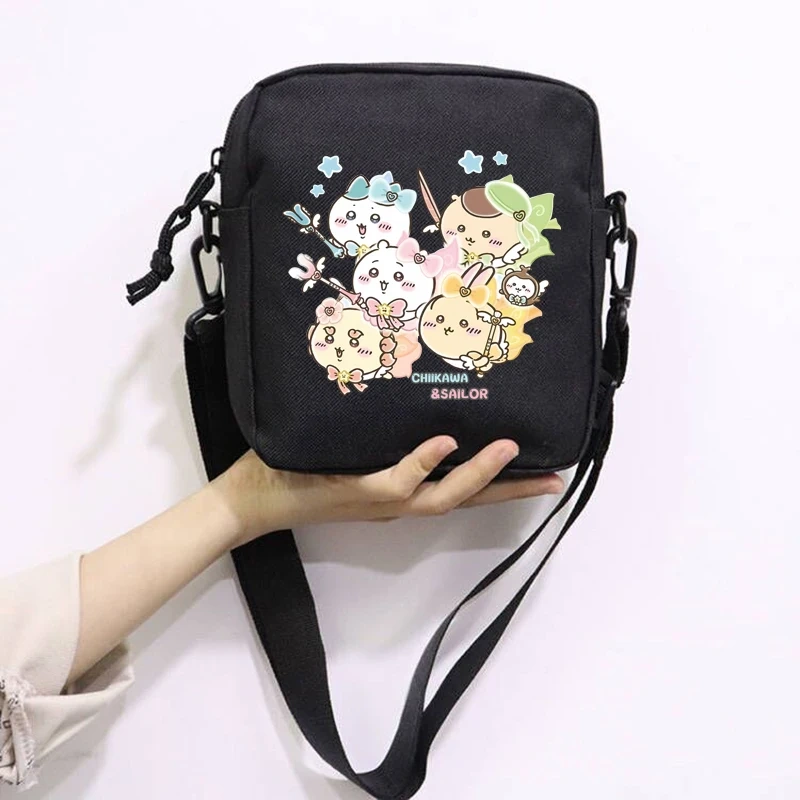 Cartoon Cute Chiikawa School Bag Peripheral Oblique Bag Small Square Bag One Shoulder Oblique Backpack for Boy and Girls
