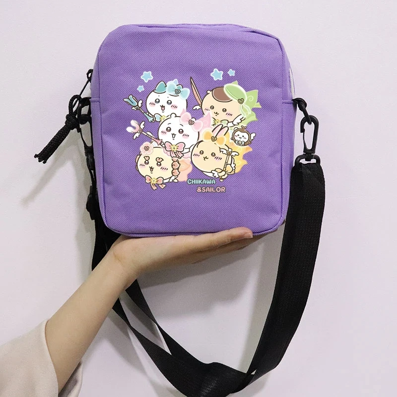 Cartoon Cute Chiikawa School Bag Peripheral Oblique Bag Small Square Bag One Shoulder Oblique Backpack for Boy and Girls