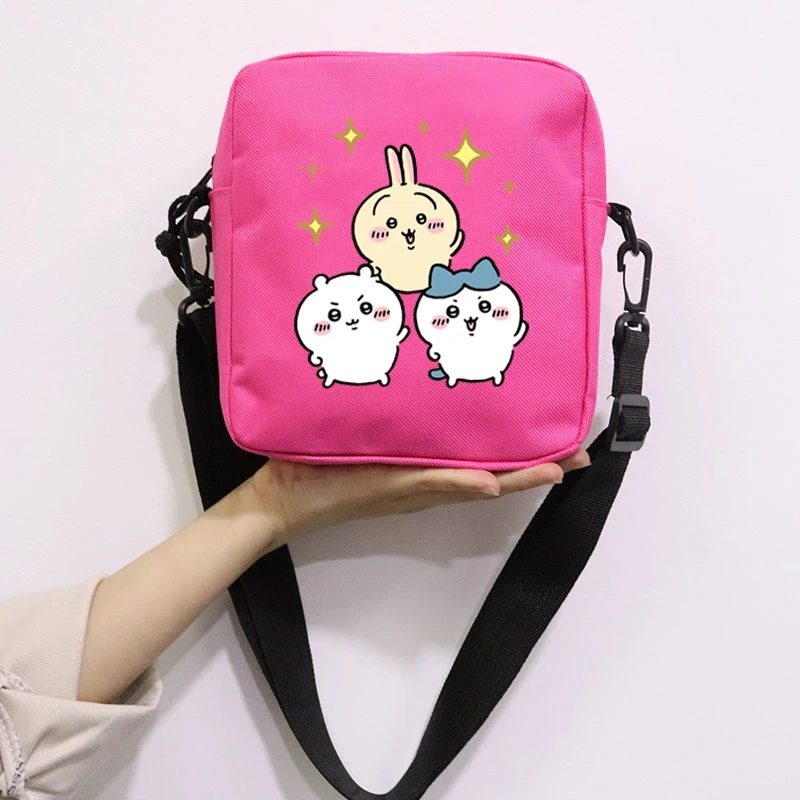 Cartoon Cute Chiikawa School Bag Peripheral Oblique Bag Small Square Bag One Shoulder Oblique Backpack for Boy and Girls
