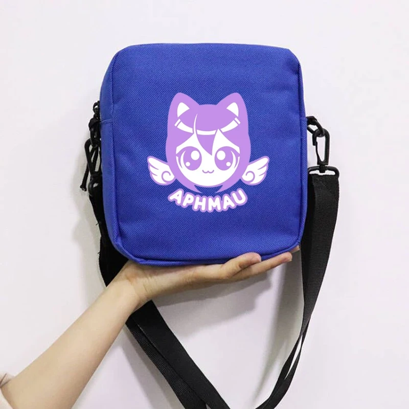 Cartoon Cute Aphmau School Bag Peripheral Oblique Bag Small Square Bag One Shoulder Oblique Backpack for Boy and Girls