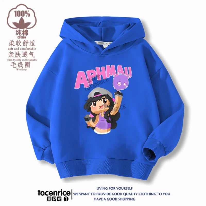 New Cartoon Aphmau Hoodies for Boys Girls Teenager Streetwear Children 2D Print Hoodie Sweatshirts Kids Pullover Tops Sudaderas