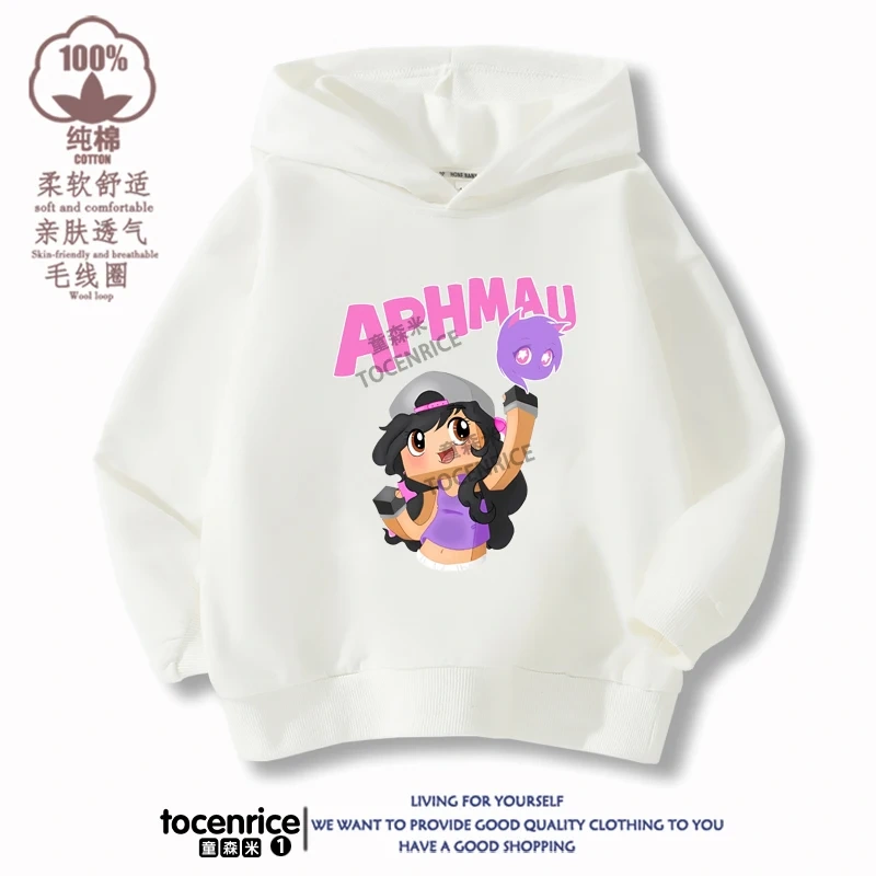 New Cartoon Aphmau Hoodies for Boys Girls Teenager Streetwear Children 2D Print Hoodie Sweatshirts Kids Pullover Tops Sudaderas