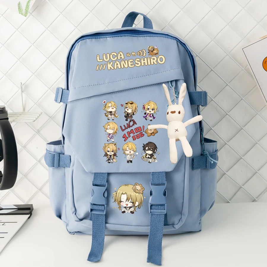Anime Vtuber Luca Backpack Students School Book Bag Pocket Shoulder Travel Bags for Girls Boys Teenagers