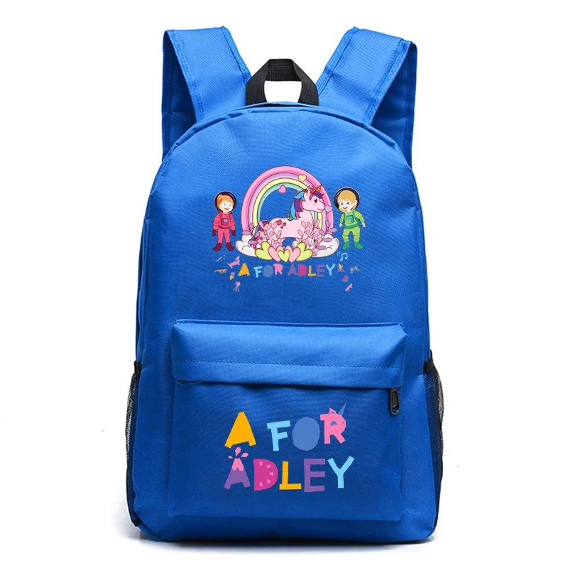 A for Adley Schoolbag Student Daily Backpack Boys Girls Cartoon Rucksack Kids Bookbag Back To School Gift Travel Daypack