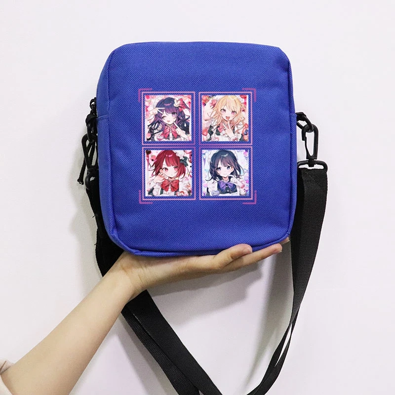 Anime Oshi No Ko Printing School Bag Peripheral Oblique Bag Small Square Bag One Shoulder Oblique Backpack for Boy and Girls