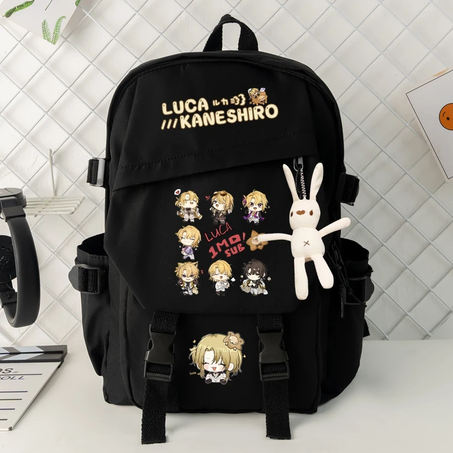 Anime Vtuber Luca Backpack Students School Book Bag Pocket Shoulder Travel Bags for Girls Boys Teenagers