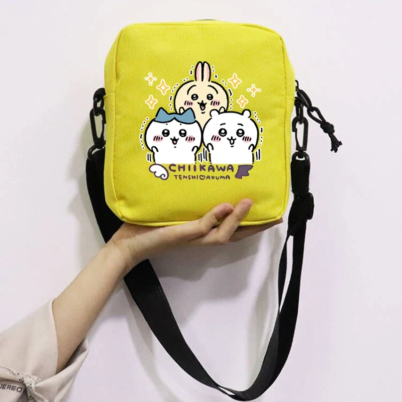 Cartoon Cute Chiikawa School Bag Peripheral Oblique Bag Small Square Bag One Shoulder Oblique Backpack for Boy and Girls