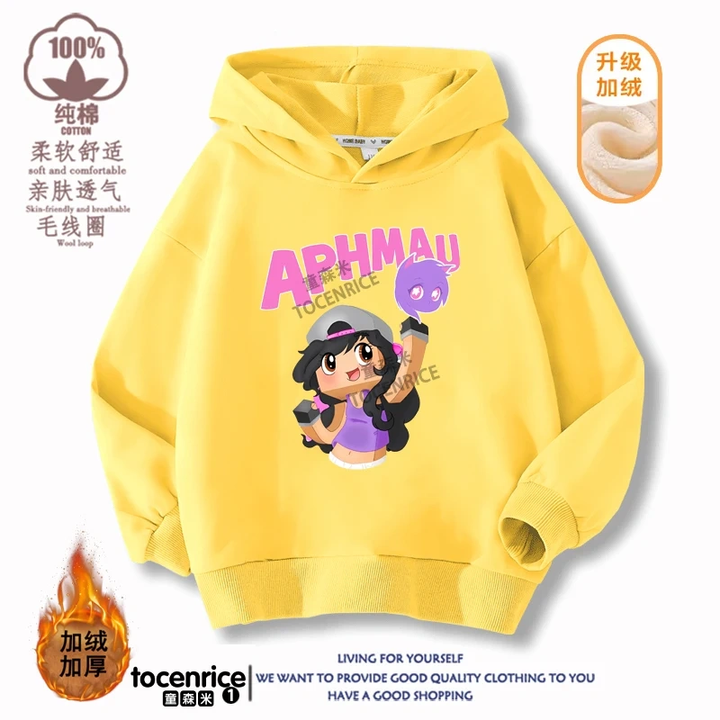 New Cartoon Aphmau Hoodies for Boys Girls Teenager Streetwear Children 2D Print Hoodie Sweatshirts Kids Pullover Tops Sudaderas