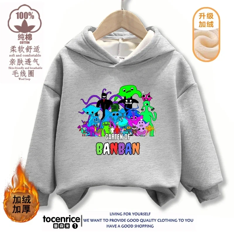 Game Garten of Banban VI Print Hoodies Kids Pullover Printed Hooded Sweatshirt  Girls Pink Tops Kawaii Outwear Children Clothes