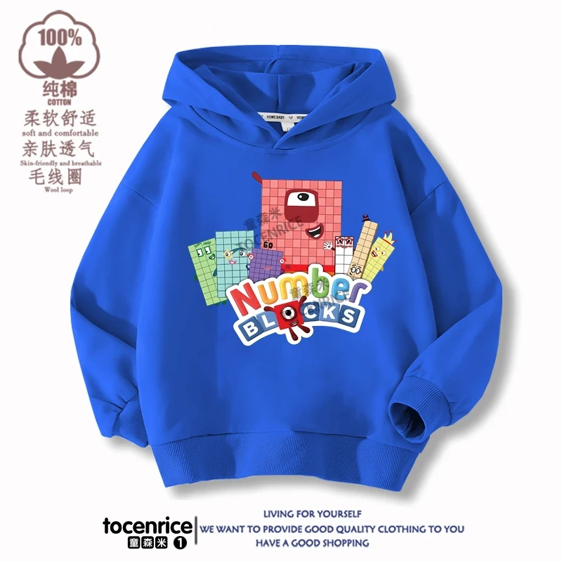 Children's Clothing Game Numberblocks Hoodies Kids Pullover Casual Kids Sweatshirt Boy Girl Autumn Long Sleeve Hoodie Streetwear
