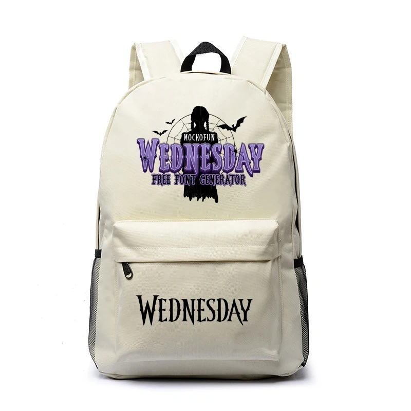 Wednesday Addams Backpack Nevermore Academy Primary Middle School Students Boys Girls Schoolbag Oxford Laptop Backpack