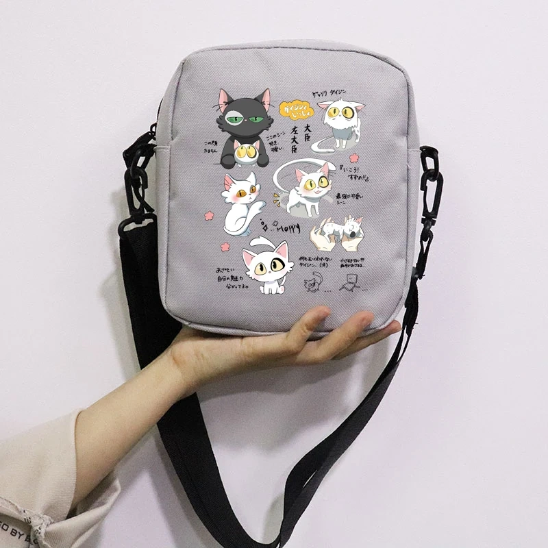 Anime Suzume Daijin Printing School Bag Peripheral Oblique Bag Small Square Bag One Shoulder Oblique Backpack for Boy and Girls