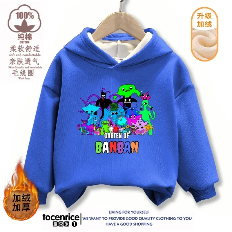 Game Garten of Banban VI Print Hoodies Kids Pullover Printed Hooded Sweatshirt  Girls Pink Tops Kawaii Outwear Children Clothes