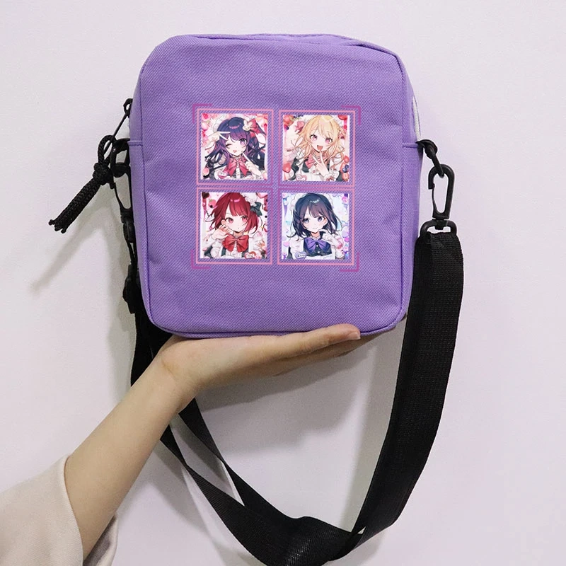 Anime Oshi No Ko Printing School Bag Peripheral Oblique Bag Small Square Bag One Shoulder Oblique Backpack for Boy and Girls