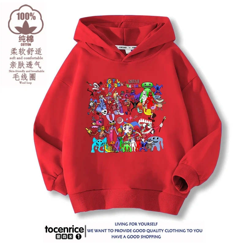 Game The Amazing Digital Circus Jax Pomni Kids Funny Hoodie Children's Clothing Jacket Kids Clothes Boys Girls Sweatshirt
