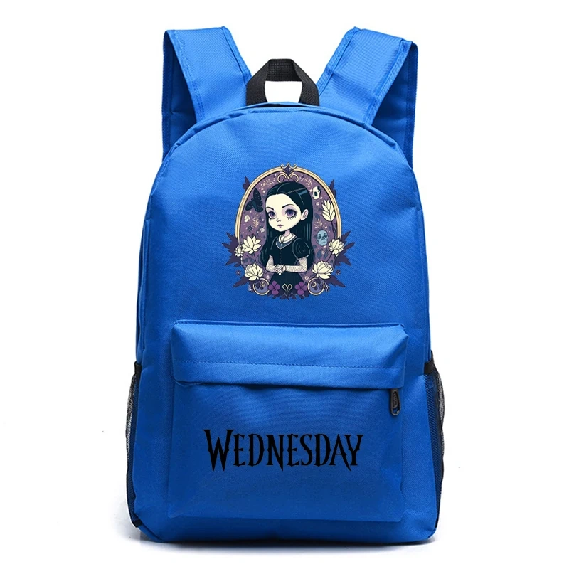 Wednesday Addams Backpack Nevermore Academy Primary Middle School Students Boys Girls Schoolbag Oxford Laptop Backpack