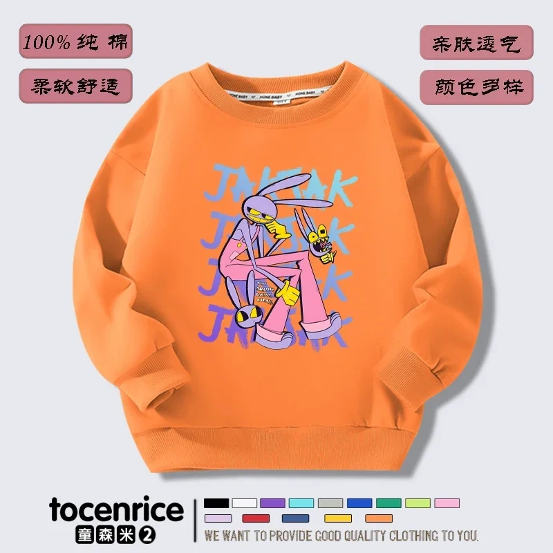 The Amazing Digital Circus  Jax print Sweater Girl Boy Sweatshirts Children Kid Cartoon Hoodies Kid Pullover Cotton Clothes