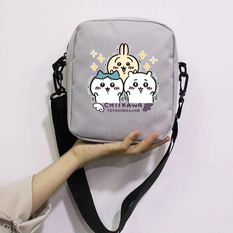 Cartoon Cute Chiikawa School Bag Peripheral Oblique Bag Small Square Bag One Shoulder Oblique Backpack for Boy and Girls