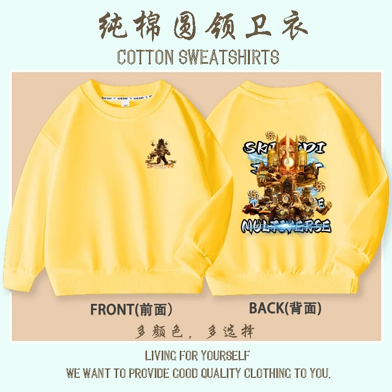 New Game Skibidi Toilet Print Hoodies Kids Cartoon Sweatshirts Tops Casual Boys Girls Pullovers Long Sleeve Children Sportwear