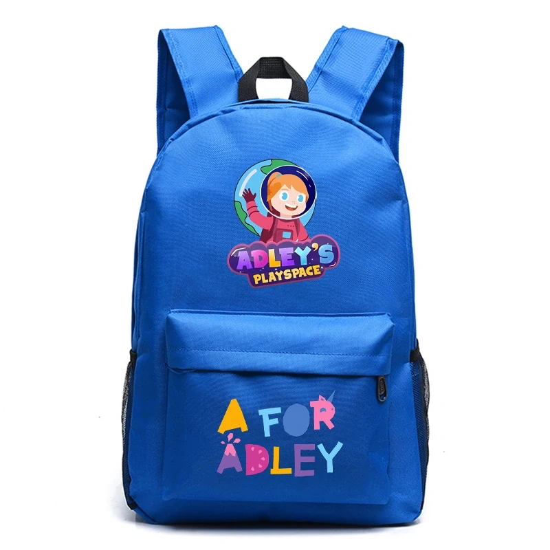 New A for Adley Schoolbag Student Daily Backpack Boys Girls Cartoon Rucksack Kids Bookbag Back To School Gift Travel Daypack