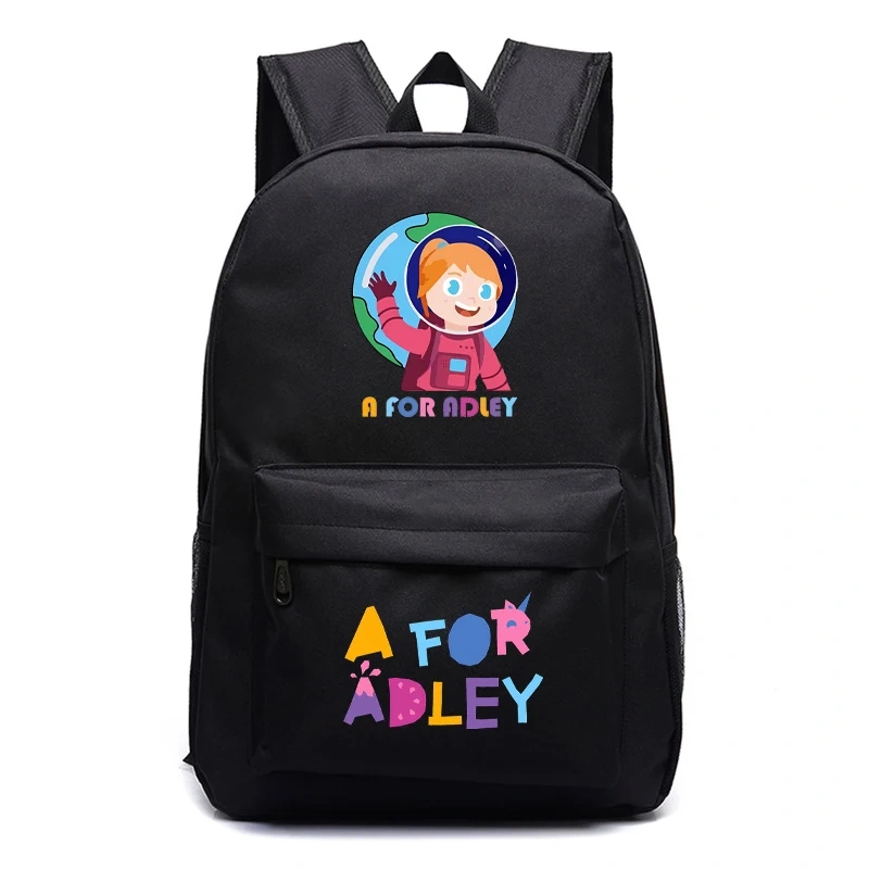 A for Adley Schoolbag Student Daily Backpack Boys Girls Cartoon Rucksack Kids Bookbag Back To School Gift Travel Daypack