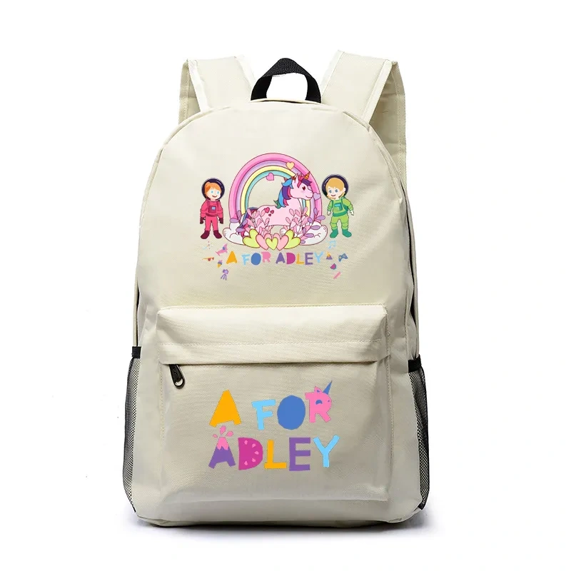 A for Adley Schoolbag Student Daily Backpack Boys Girls Cartoon Rucksack Kids Bookbag Back To School Gift Travel Daypack