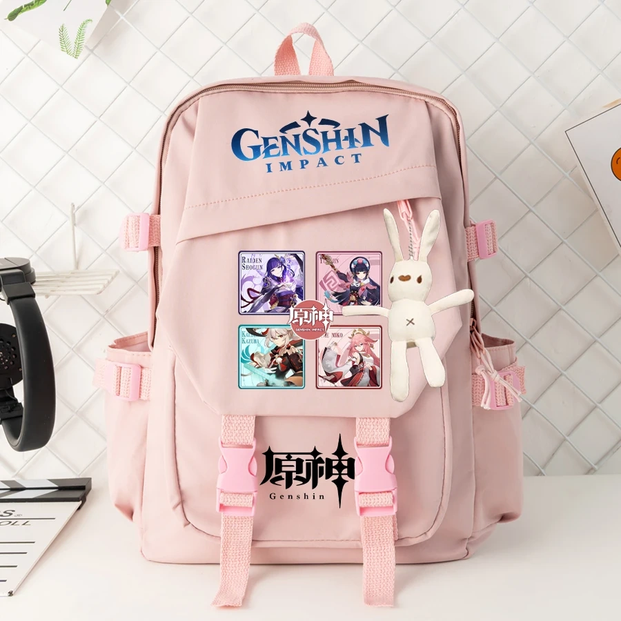 Genshin Impact Backpack Machila Student School Bag Cosplay Gotoh Hitori Shoulder Laptop Travel Backpacks for Kids Teens