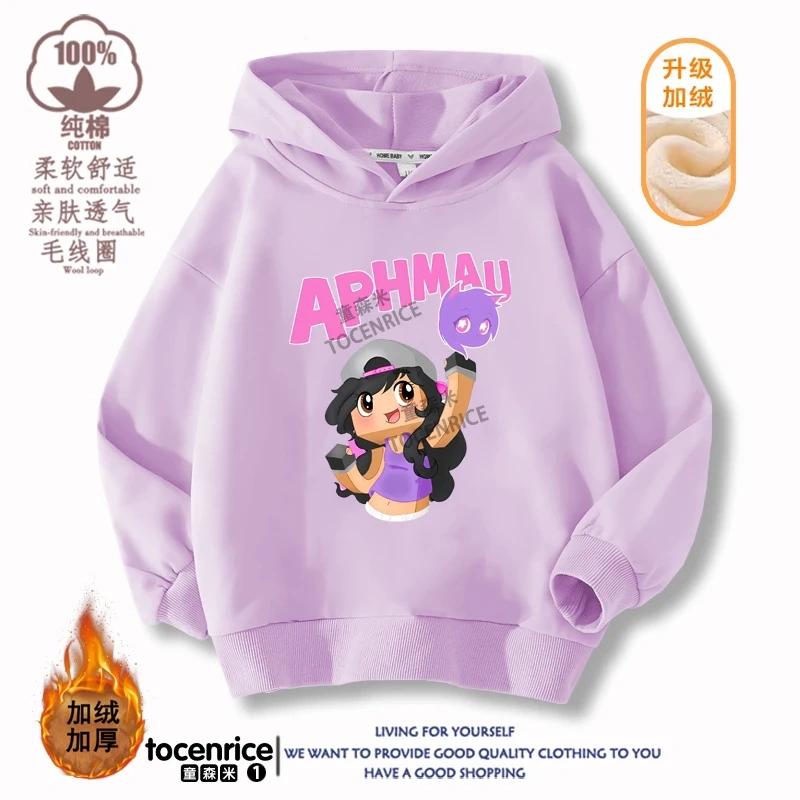New Cartoon Aphmau Hoodies for Boys Girls Teenager Streetwear Children 2D Print Hoodie Sweatshirts Kids Pullover Tops Sudaderas