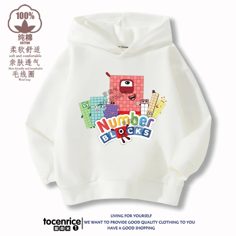 Children's Clothing Game Numberblocks Hoodies Kids Pullover Casual Kids Sweatshirt Boy Girl Autumn Long Sleeve Hoodie Streetwear